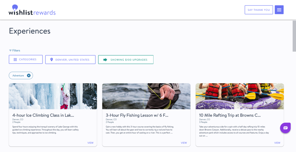 screenshot of Wishlist Rewards